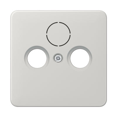 Крышка для SAT-TV-FM-розеток, фиксация винтом; термопласт; светло-серый; CD500, CD561SATLG