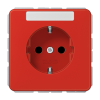 Штепсельная розетка SCHUKO 16A 250V~ с защитой от детей и полем для надписи; красная, CD1520BFKINART