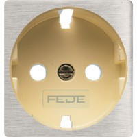 FD04314NS-A Fede Fede Обрамление розетки 2К+З для мех-зма FD16523, Nickel Satin/беж.