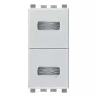 Vimar Индикатор на 1 модуль двойной с прозрачным диффузором серебро, 20388.N