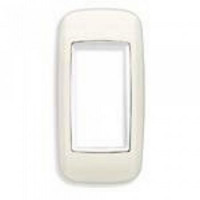 Vimar Накладка ROUND на 1 модуль для панелей арктическая белая с белым обрамлением, 20696.B01