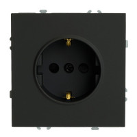 Feron Розетка 1-местная с защитной шторкой с/з (механизм), 250В, 16А, серия Эмили, RST16-5110-05,черный уголь, soft touch, 49854, STEKKER