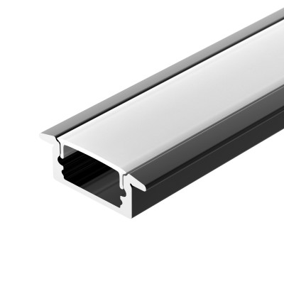 Профиль LINE-2308-F-2000 ANOD BLACK (Arlight, Алюминий), 040301