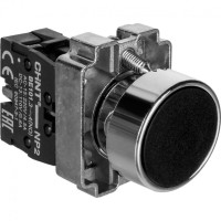 Кнопка управления NP2-BL21 без подсветки, черная, 1НО IP40, Chint, 575488