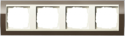 Рамка четырехкратная Event Clear корич./беж.
