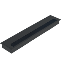 Donel Кабельный громмет (лючок) в стол, 400*80мм, цвет: черный, DCGR40080AN Donel Кабельный громмет (лючок) в стол, 400*80мм, цвет: черный, DCGR40080AN