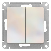 ATN000451 - ATLASDESIGN 2-клавишный ВЫКЛЮЧАТЕЛЬ, сх.5, 10АХ, механизм, ЖЕМЧУГ, Systeme Electric