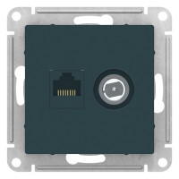 ATN000889 - ATLASDESIGN РОЗЕТКА двойная ТВ + компьютерная RJ45 кат. 5e, механизм, ИЗУМРУД, Systeme Electric ATN000889 - ATLASDESIGN РОЗЕТКА двойная ТВ + компьютерная RJ45 кат. 5e, механизм, ИЗУМРУД, Systeme Electric