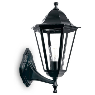 Светильник садово-парковый, 100W 230V E27 черный, 6201/PL6201 (на стену вверх), Feron 11064