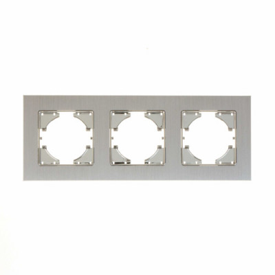 С1130-034 GUSI UGRA РАМКА 3-местная, алюминий, цвет серебро., С1130-034