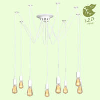 LUSSOLE SHIRLEY Люстра мультиплекс, цвет основания - белый, 8x10W E27, GRLSP-8173