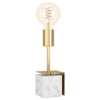 390169 Настольная лампа CARMITA, 1x40W(E27), сталь, камень, мрамор, белый