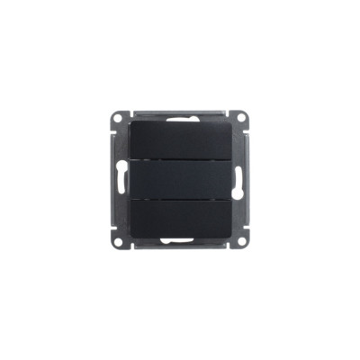 GLOSSA 3-клав. ВЫКЛЮЧАТЕЛЬ, сх.1+1+1, 10АХ, механизм, АНТРАЦИТ