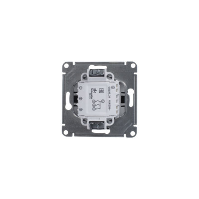 GLOSSA 3-клав. ВЫКЛЮЧАТЕЛЬ, сх.1+1+1, 10АХ, механизм, АНТРАЦИТ