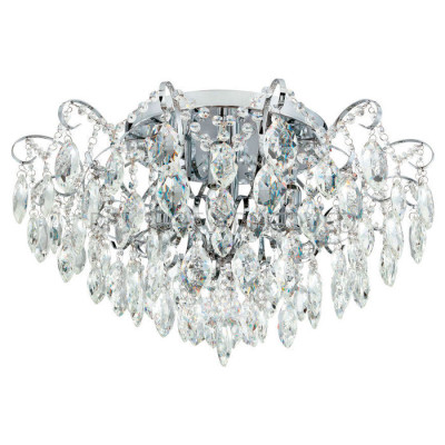 39521 Люстра FENOULLET, 6х25W(E14), ?600, H355, сталь, хром/хрусталь, прозрачный