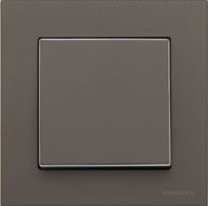 ABB Выключатель 1-клавишный, с подсветкой, цвет- Тауп, серия Sky