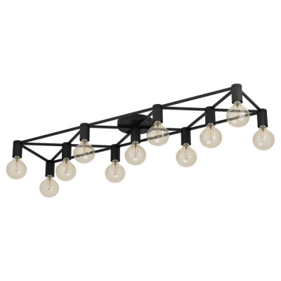 43721 Потолочный светильник SPEKE, 5Х40W, E27, L415, B310, H105, сталь, черный