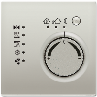 KNX-регулятор с шинным сопряжением без ручки для установки температуры; благородная сталь, ES2178TS