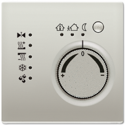 KNX-регулятор с шинным сопряжением без ручки для установки температуры; благородная сталь, ES2178TS