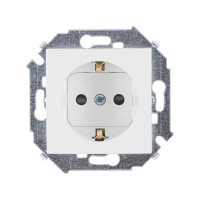 Simon Simon15 Розетка 2К+З 16А 250В~, винт. зажим, белая, 1591432-030