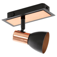 Eglo 94584 Светодиодный спот BARNHAM, 1х3,3W (GU10), L165, сталь, черный, медный