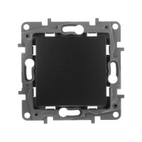 Legrand Выключатель одноклавишный - Legrand Etika - 10А 250В безвинтовые зажимы - антрацит, 672601