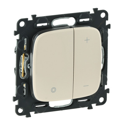 Legrand Valena ALLURE.Светорегулятор кнопочный универсальный 400Вт без нейтрали.С лицевой панелью.Слоновая кость, 752862
