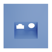 Накладка для розетки TV+RJ45 кат. 6, S70 (деним), VLS002715