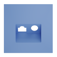 Накладка для розетки TV+RJ45 кат. 6, S70 (деним), VLS002715 Накладка для розетки TV+RJ45 кат. 6, S70 (деним), VLS002715