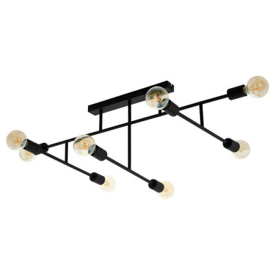 98035 Потолочный светильник BELSIANA, 6х40W (E27), L1180, B510, H350, сталь, черный, 98035