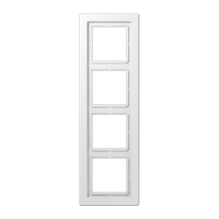 Рамка для вертикальной и горизонтальной установки, 4 поста; дюропласт; белый; LSDesign, LSD984WW