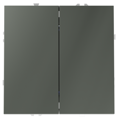 Перекрестный переключатель встраиваемый VOLTUM S70 двухклавишный 10А, (титан), VLS020506