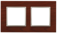 ЭРА 14-5302-08 Вишня+Шампань Рамка на 2 поста  дерево,  Elegance