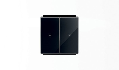 8544 CN - Клавиша для механизма выключателя жалюзи 8144 и 8144.1, серия SKY, цвет стекло чёрное - 2CLA854400A2501