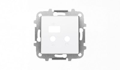 8568.3 BL - Накладка для механизма медиа-комбайна арт.9368.3, серия SKY, цвет альпийский белый - 2CLA856830A1101