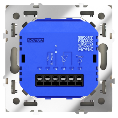 VLS070103 - Терморегулятор электронный VOLTUM S70 с индикацией и датчиком, для теплого пола, (кашемир), Voltum