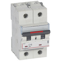 Legrand Автоматический выключатель DX? - 36 кА - тип характеристики С - 2П - 230/400 В~ - 16 А - 3 модуля, 410008