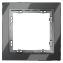 Рамка стеклянная VOLTUM S70 на 1 пост, (графит, стекло), VLS110107
