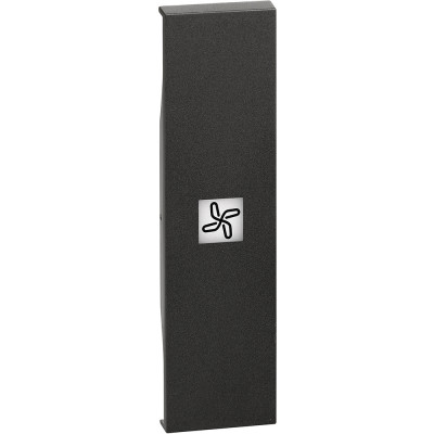 KG01RN Bticino LIVING NOW. Лицевая панель с символом "вентилятор" для выключателей и переключателей 1 модуль.Цвет Черный., KG01RN