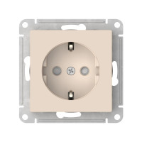 ATN000245S - ATLASDESIGN РОЗЕТКА с заземлением со шторками, 16А, механизм, быстрозажим. клем., БЕЖЕВЫЙ, Systeme Electric