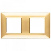 Vimar Накладка для 4 модулей (2+2) расстояние между центрами 71мм золото блестящее, 14643.24