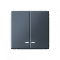 GAL000753S - ARTGALLERY 2-клавишный ВЫКЛЮЧАТЕЛЬ с подсветкой, сх.5а, 10АХ, механизм, быстрозажим. клем., ГРИФЕЛЬ, Systeme Electric