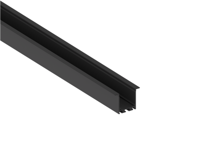 Donel,врезной алюминиевый профиль,  47,2х35х3000. Цвет: черный ,Серия:DN8ALE, DN18502H3RAL9005