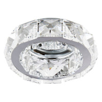 Lightstar 032704 Светильник ONDA MR16/HP16 ХРОМ/ХРУСТАЛЬ ПРОЗРАЧНЫЙ (в комплекте)
