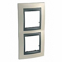 MGU66.004V.295 - UNICA TOP РАМКА 2-постовая, вертикальная, ГРАФИТ/ОПАЛ
