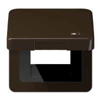 Рамка с подпружиненной крышкой для USB-механизмов, с центральной платой, CD590KLUSBBR