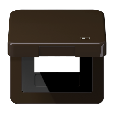 Рамка с подпружиненной крышкой для USB-механизмов, с центральной платой, CD590KLUSBBR