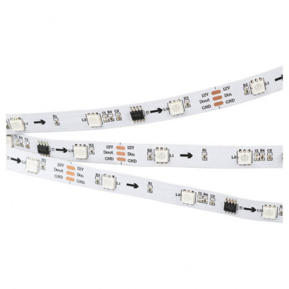 Светодиодная лента SPI-B30-10mm 12V RGB-PX3 (7.2W/m, IP20, 5060, 5m) (Arlight, Открытый, IP20), 026368(2)