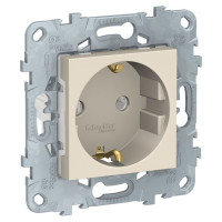 Unica New Розетка 2К+З без шторок, винт. зажим, 16 А, 250 В, беж. Unica New Розетка 2К+З без шторок, винт. зажим, 16 А, 250 В, беж.