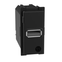 K4191A Bticino LIVING NOW. Зарядное устройство USB Стандарт А 3000мА 1 модуль., K4191A